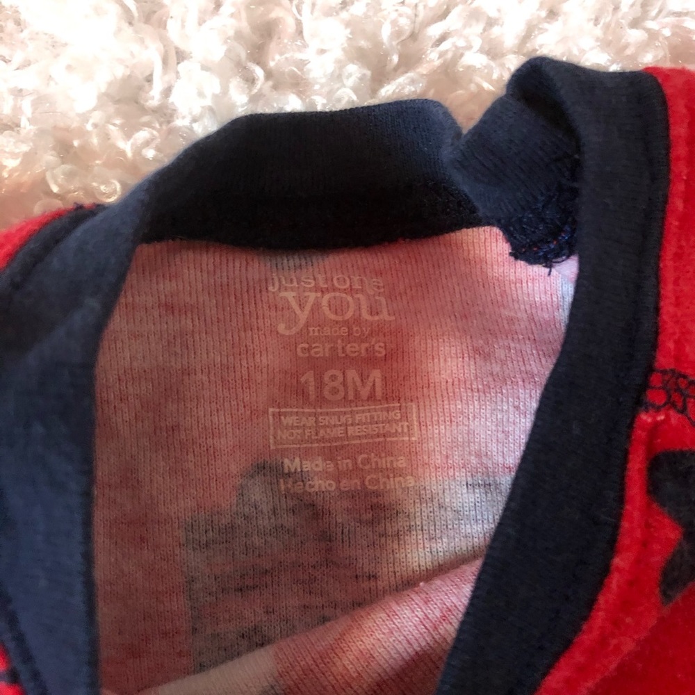 Carters 18 month pajamas 4pc set fire truck - Picture 6 of 7
